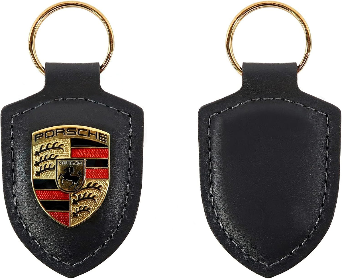 Porsche Genuine Key Chain Ring Vehicle Keys Crest Keyfob