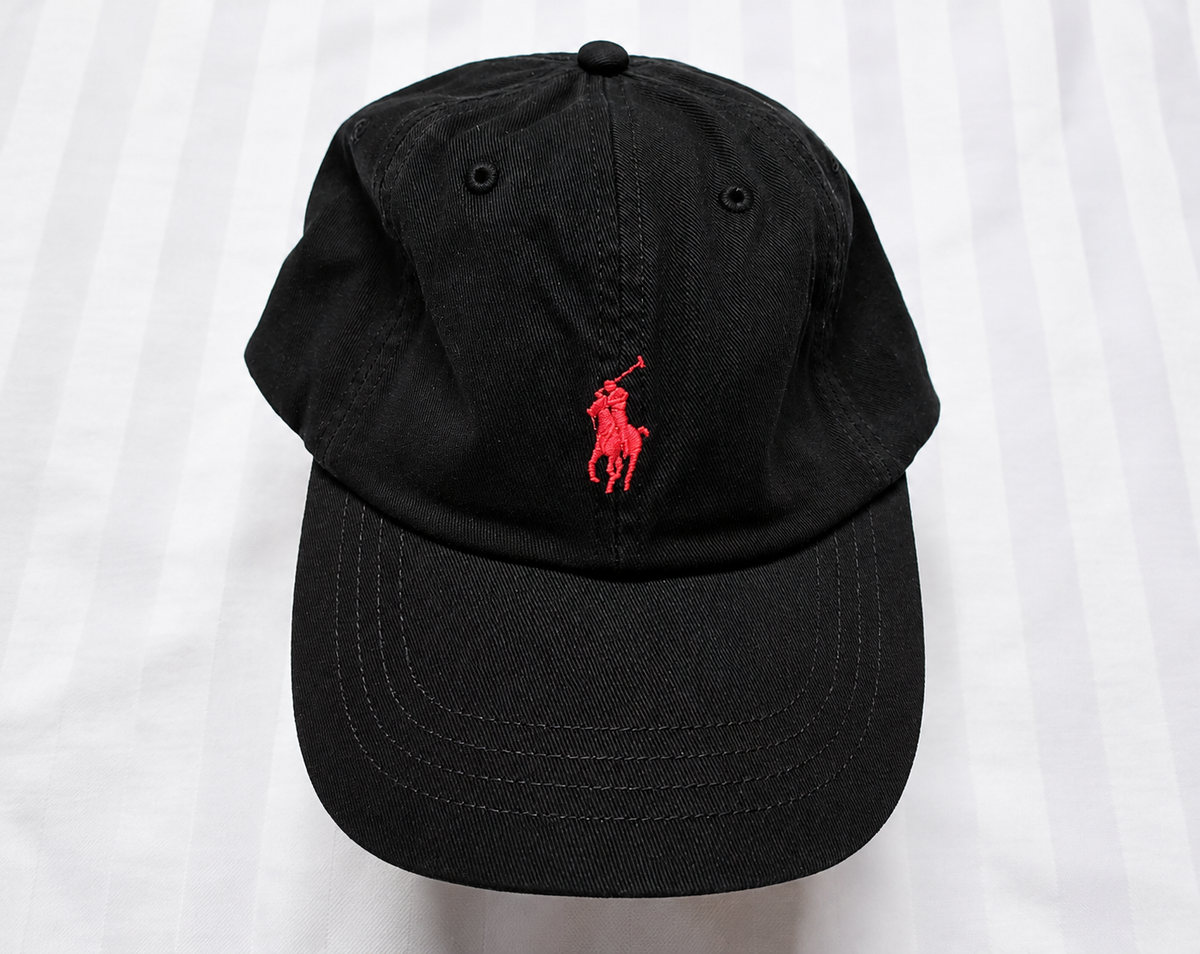 Polo Ralph Lauren Men's Adjustable Baseball Cap – Black & Red