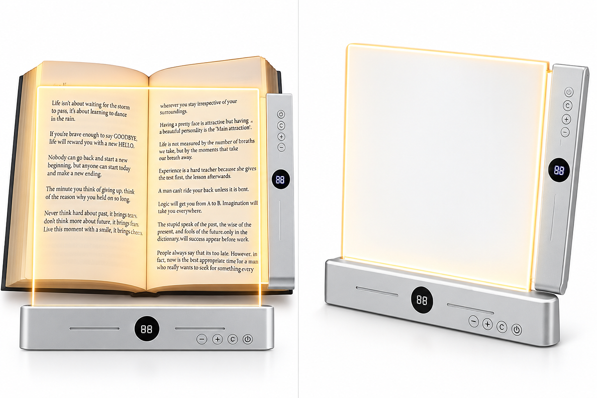 Rechargeable LED Book Reading Light with Timer & 3 Color Modes