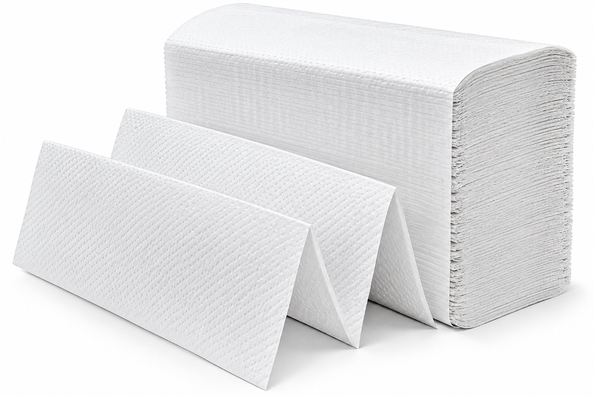 Mia White Folded Paper Towels, 25-Pack