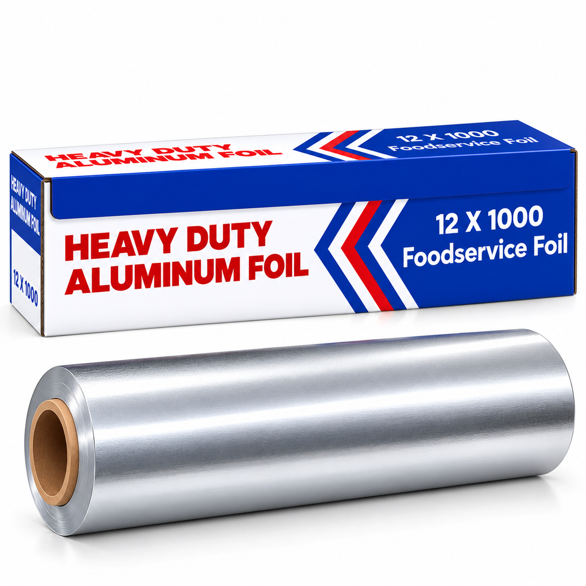 Heavy Duty Aluminum Foil Roll, 12 × 1000