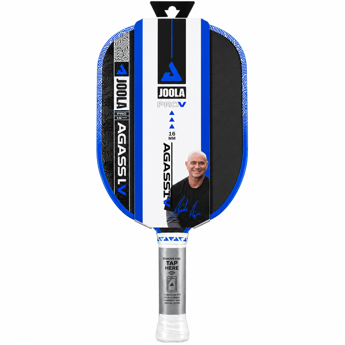 JOOLA Andre Agassi Pro V 16mm Pickleball Paddle – Royal Blue
