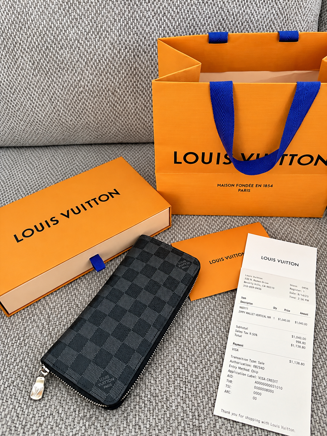 Louis Vuitton Damier Graphite Zippy Vertical Wallet