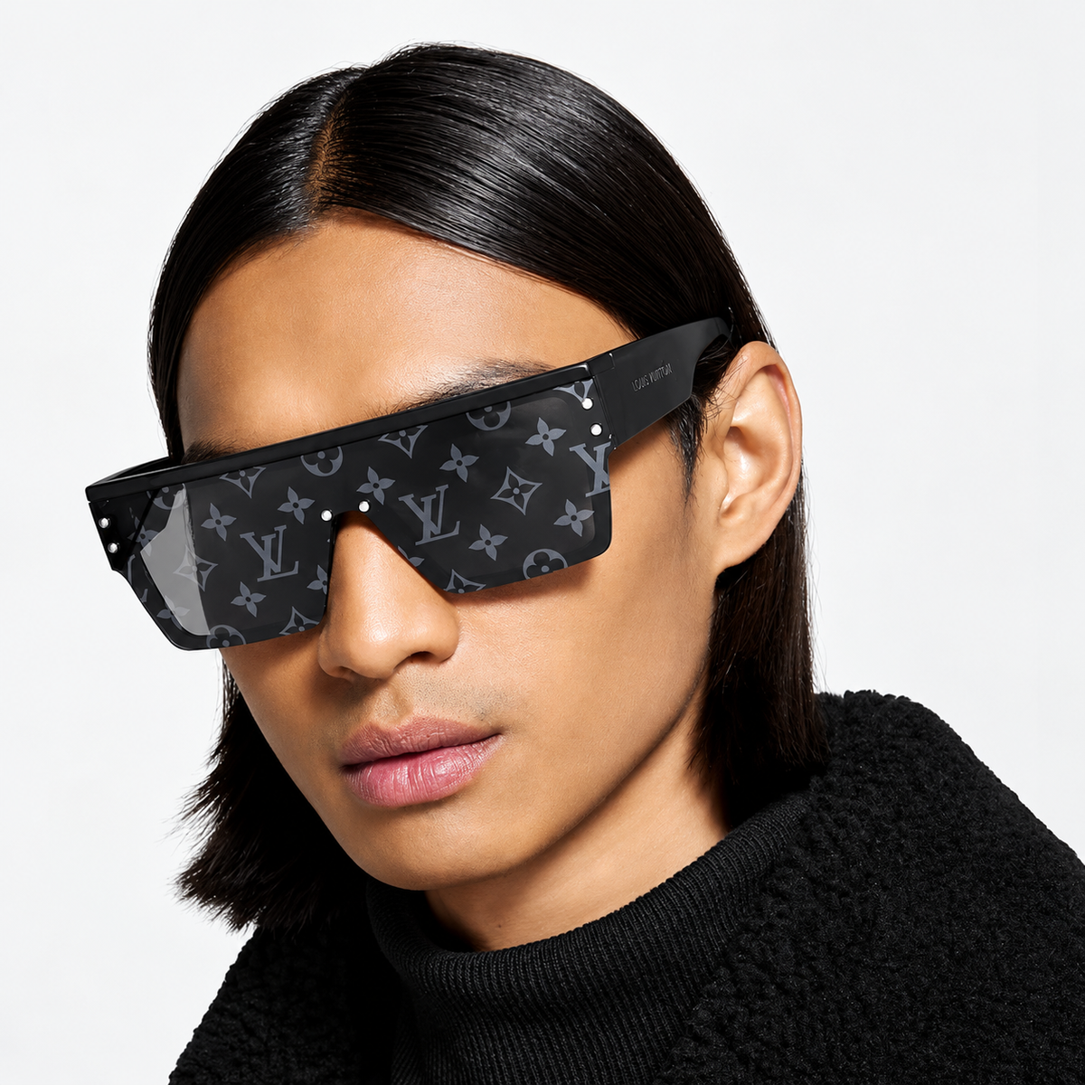LV Waimea L Black Monogram Shield Sunglasses