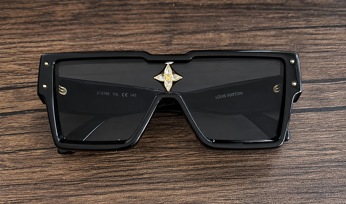 Louis Vuitton Cyclone Black Oversized Sunglasses