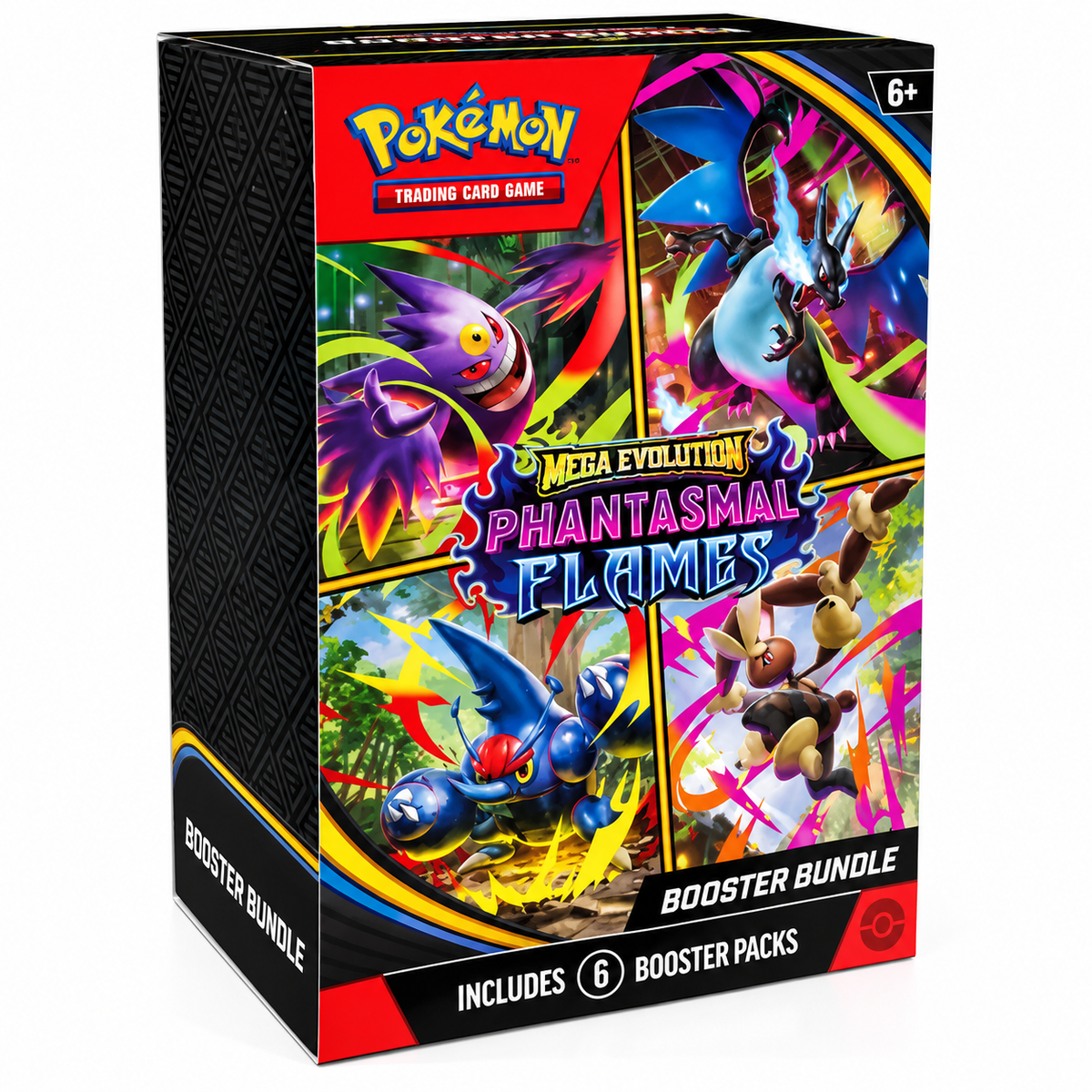 Pokémon Mega Evolution Phantasmal Flames Booster Bundle – 6 Packs