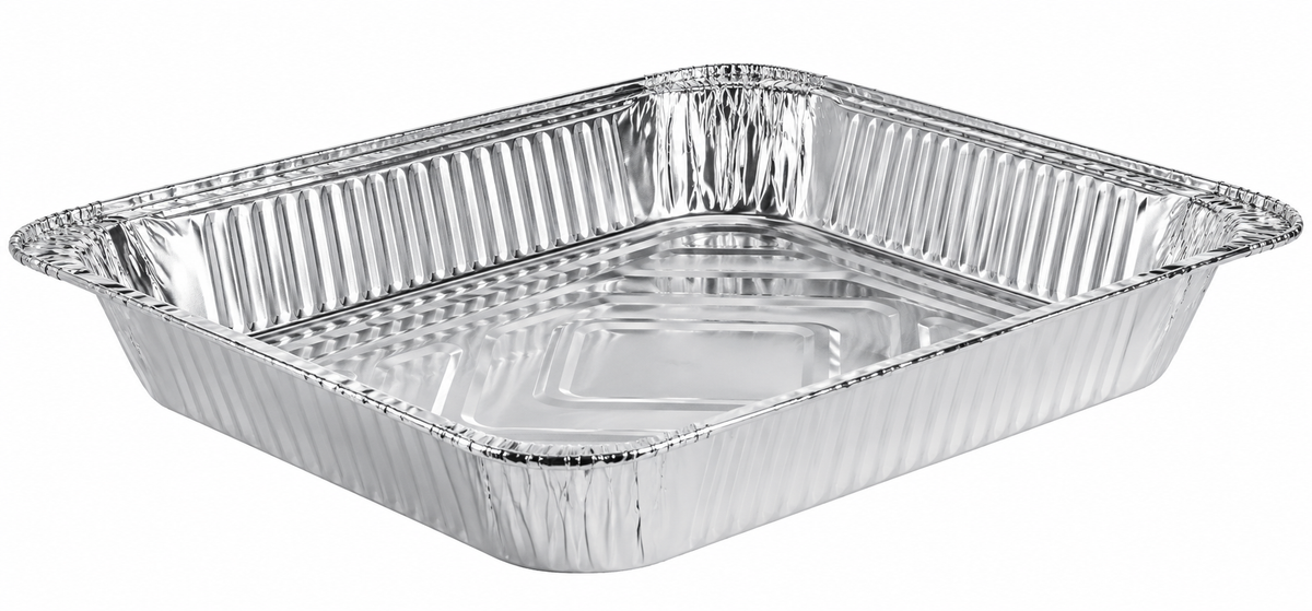Half-Size Shallow Aluminum Foil Pans, 100/Case