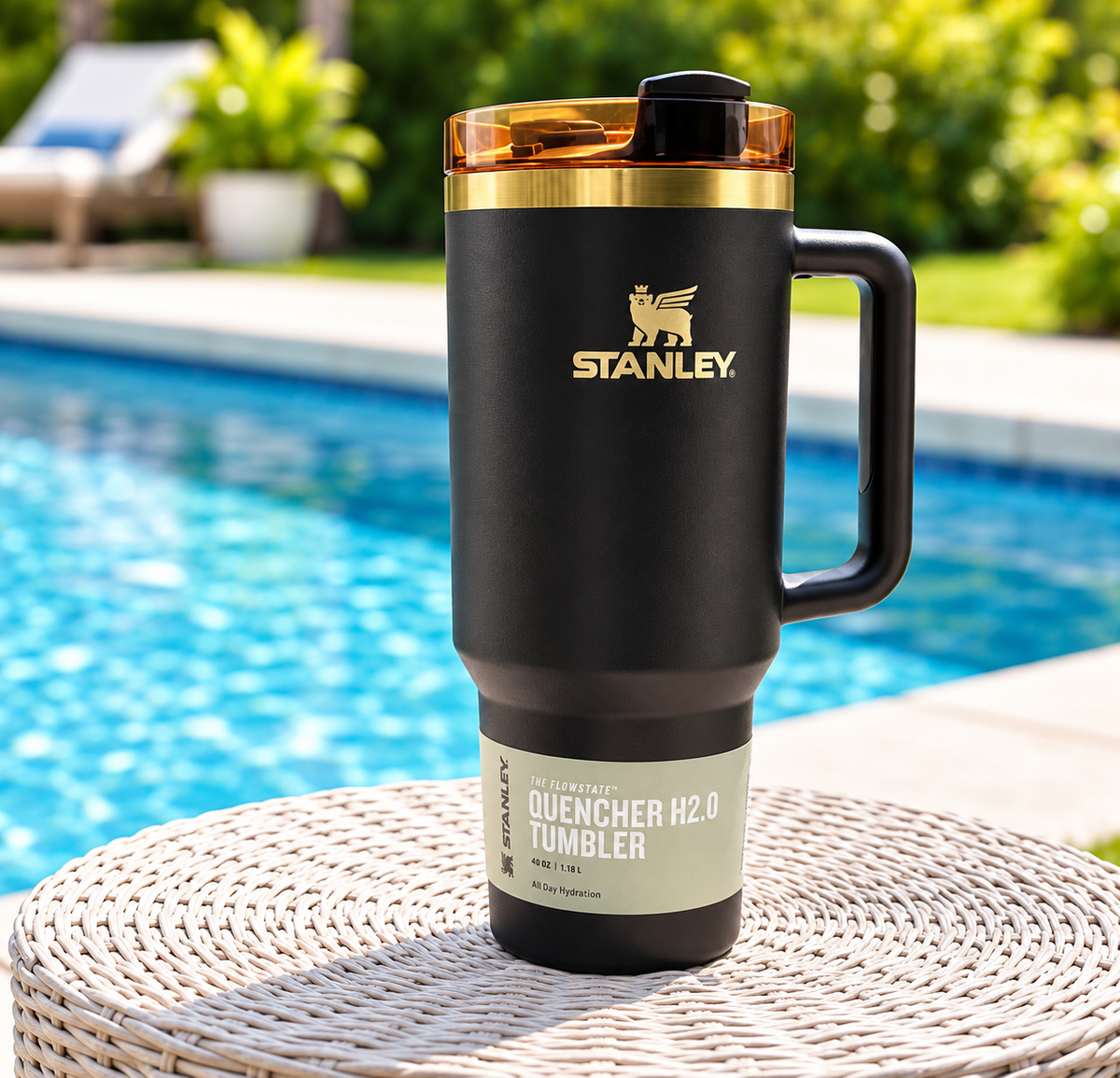 Stanley Quencher H2.0 FlowState 40 oz Tumbler – Chocolate Gold