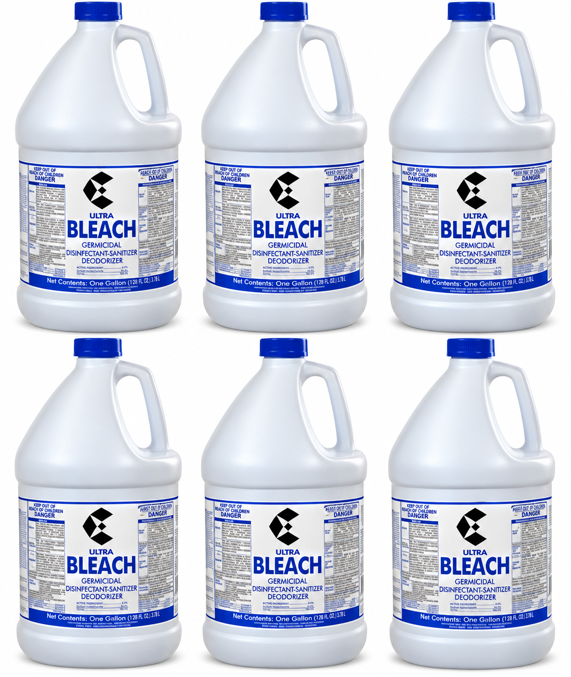 Bleach, 1-Gallon Jugs, Case of 6