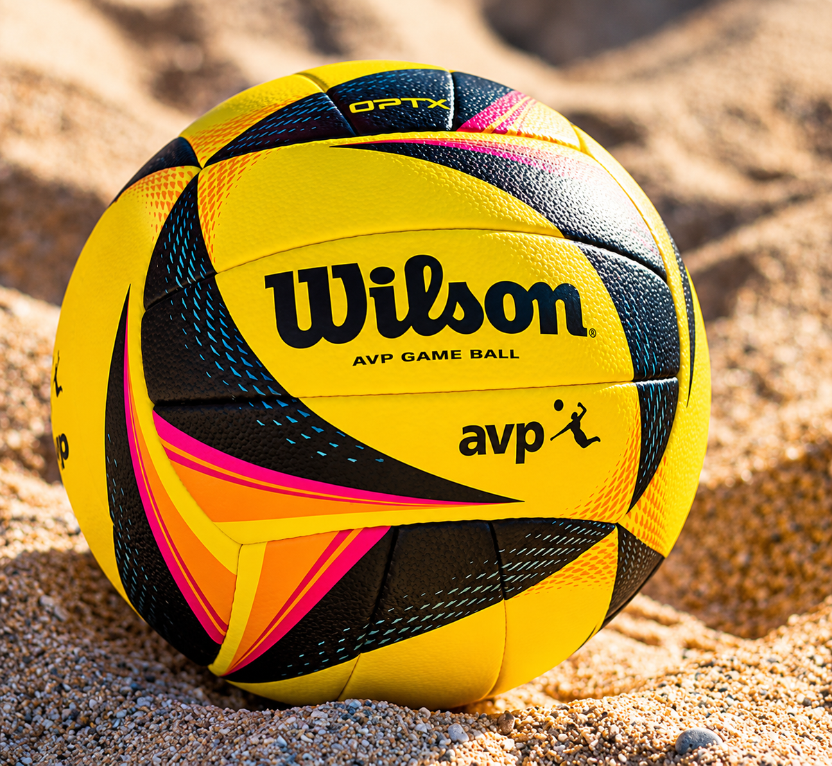 Wilson AVP OPTX Beach Volleyball – Yellow & Black