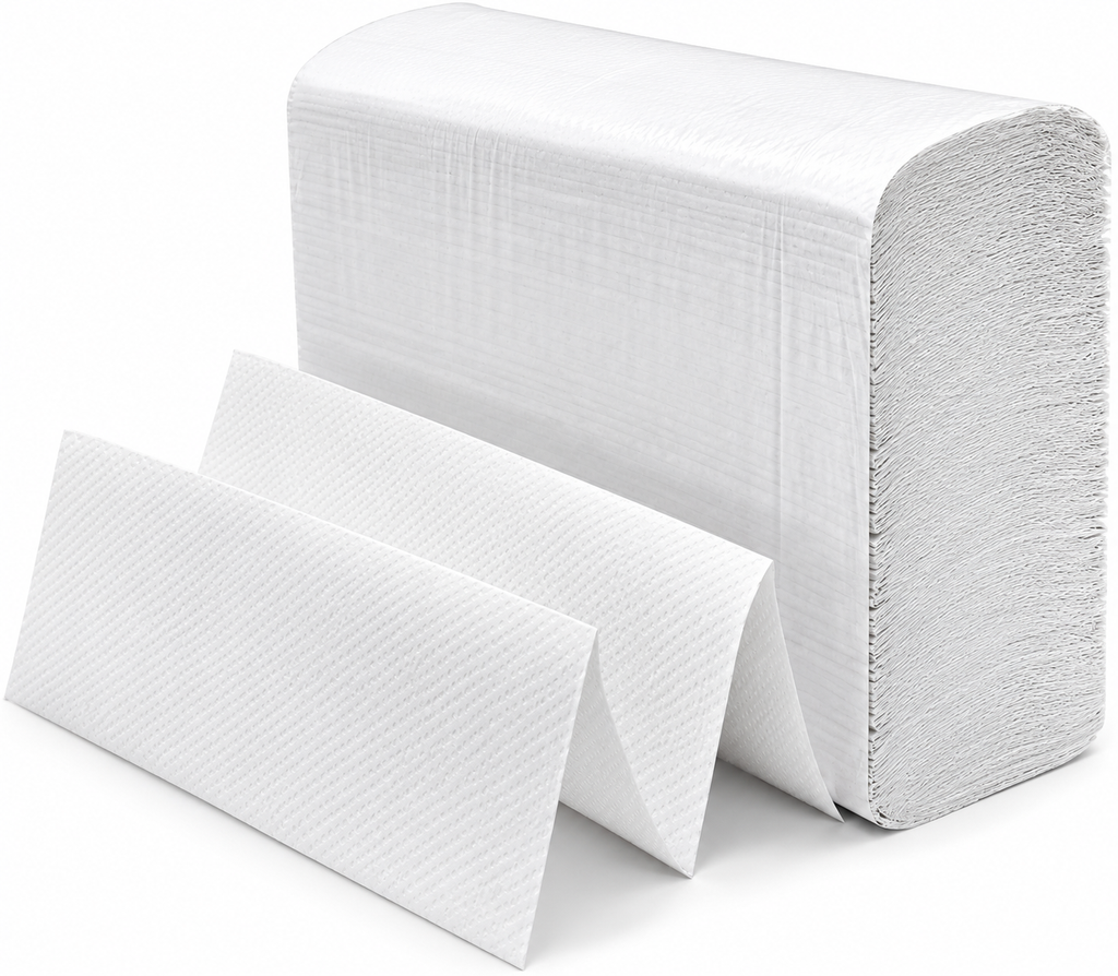 Mia White Folded Paper Towels, 25-Pack