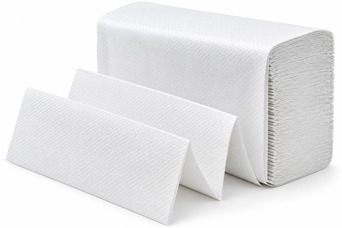 Mia White Folded Paper Towels, 25-Pack