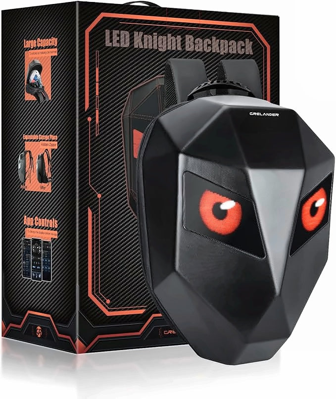 LED Programmable Knight Motorcycle Backpack – Black
