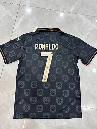 Portugal Ronaldo 7 Special Edition Football Jersey – Black