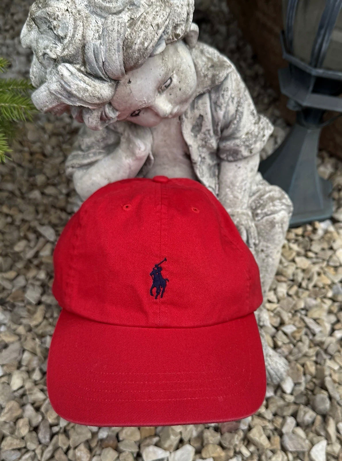 Polo Ralph Lauren Men's Adjustable Baseball Cap – Red & Black
