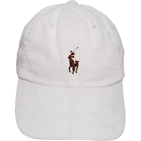 Polo Ralph Lauren Men's Adjustable Baseball Cap – White & Black